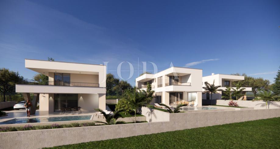 Città di Krk - dintorni, villa con piscina e vista mare!