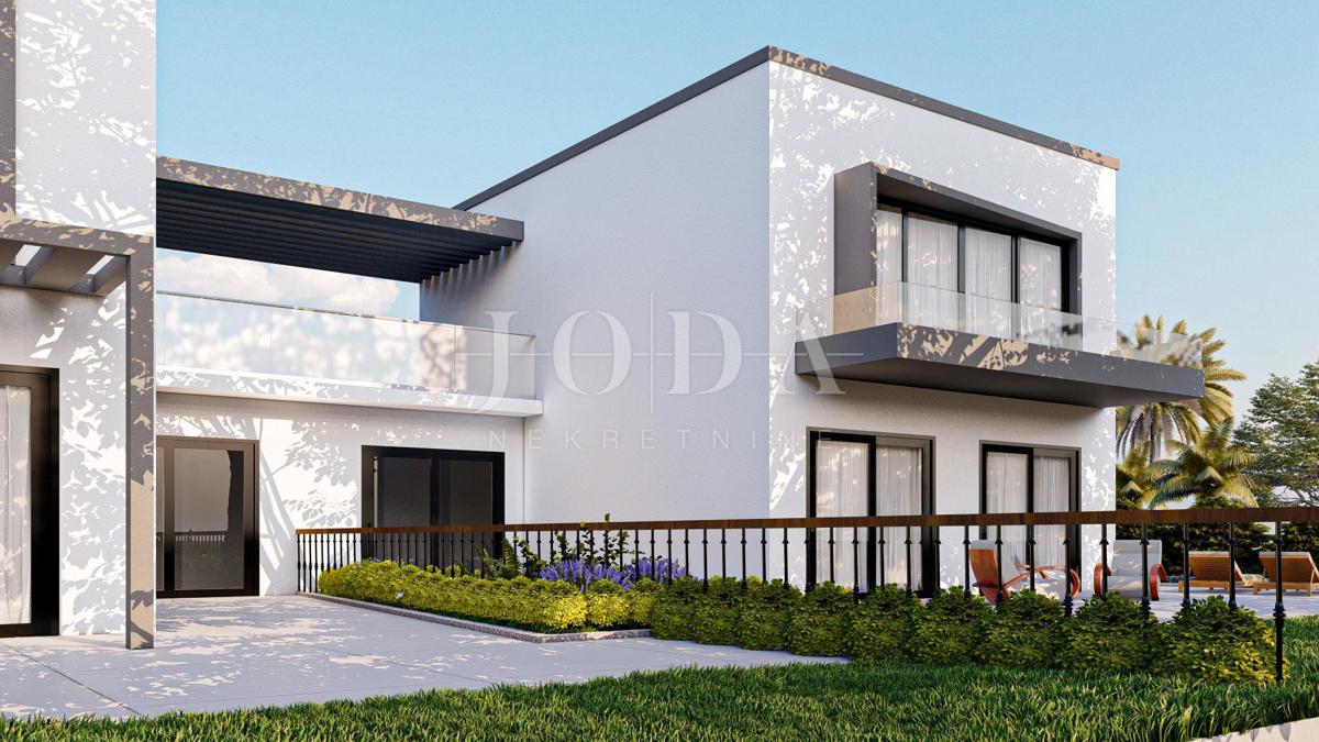 Villa con piscina e vista mare sull'isola di Krk