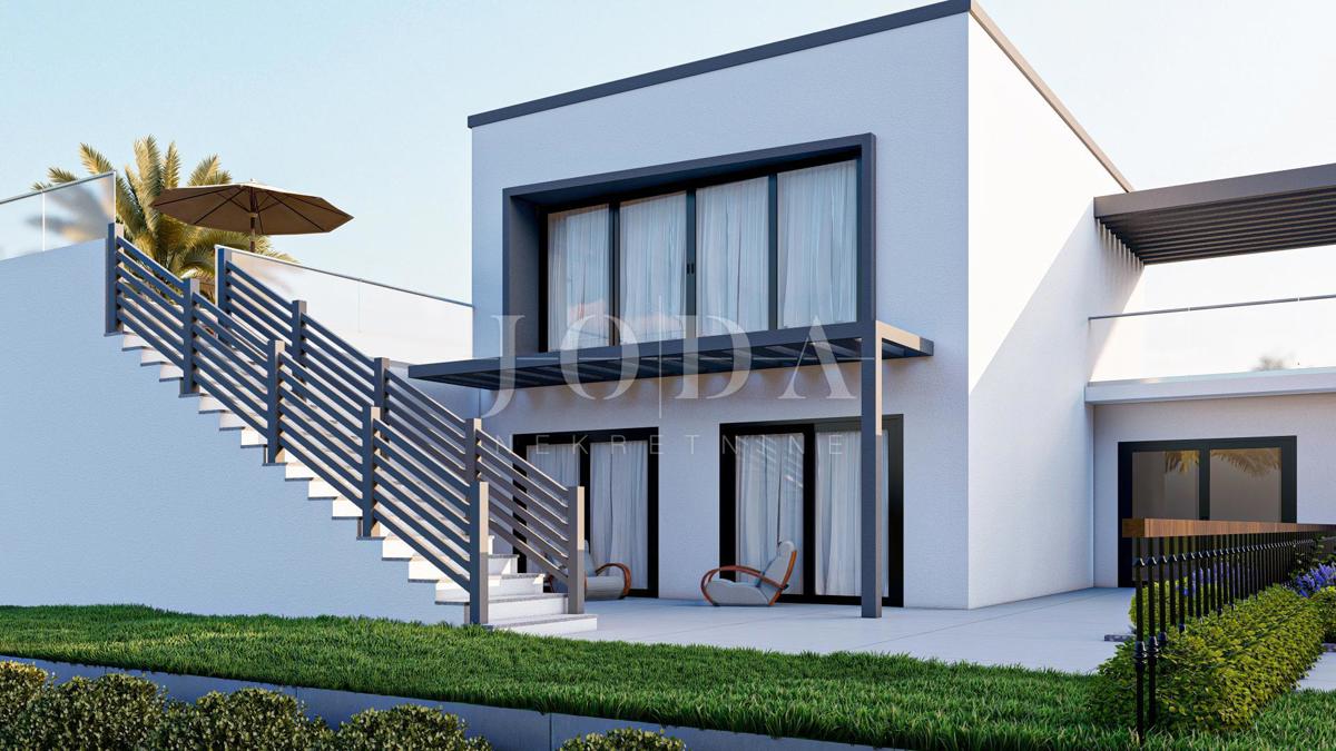 Villa con piscina e vista mare sull'isola di Krk