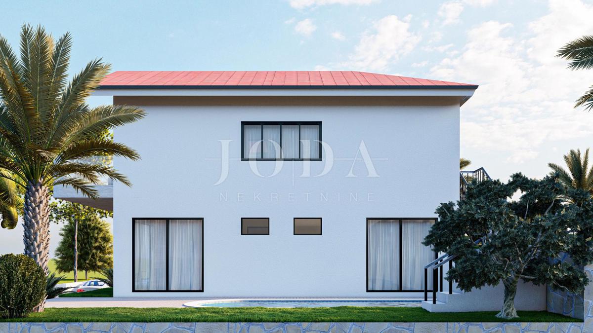 Casa con piscina e vista mare, zona Malinska