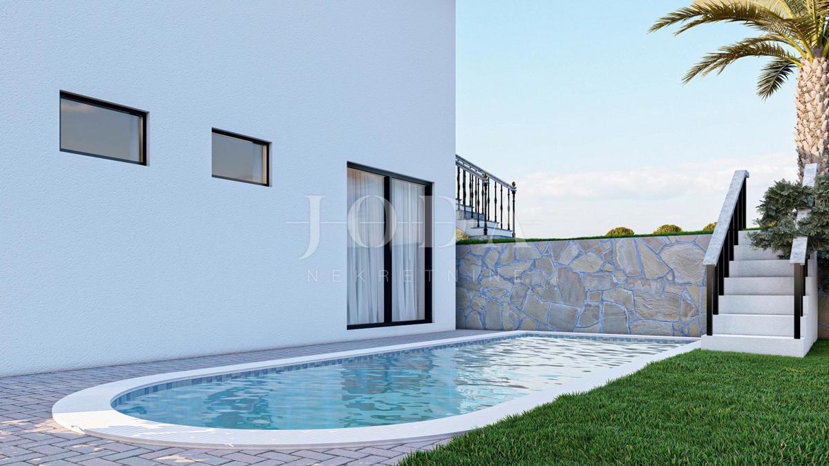 Casa con piscina e vista mare, zona Malinska