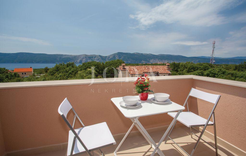 Modern house with pool and sea view, island of Krk