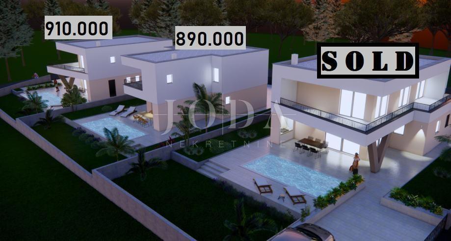 Villa con piscina e vista mare, città di Krk - dintorni