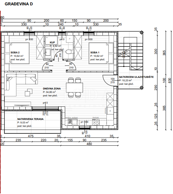 Čižići, Isola di Krk, appartamento in nuova costruzione 2S+S