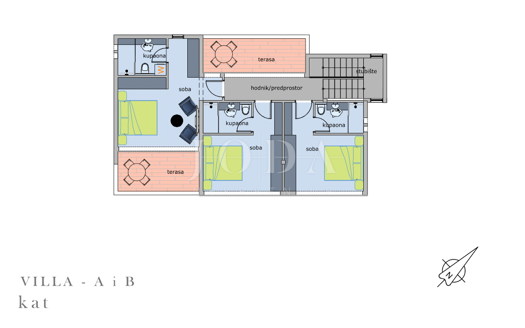 Bribir villa moderna con piscina e vista mare
