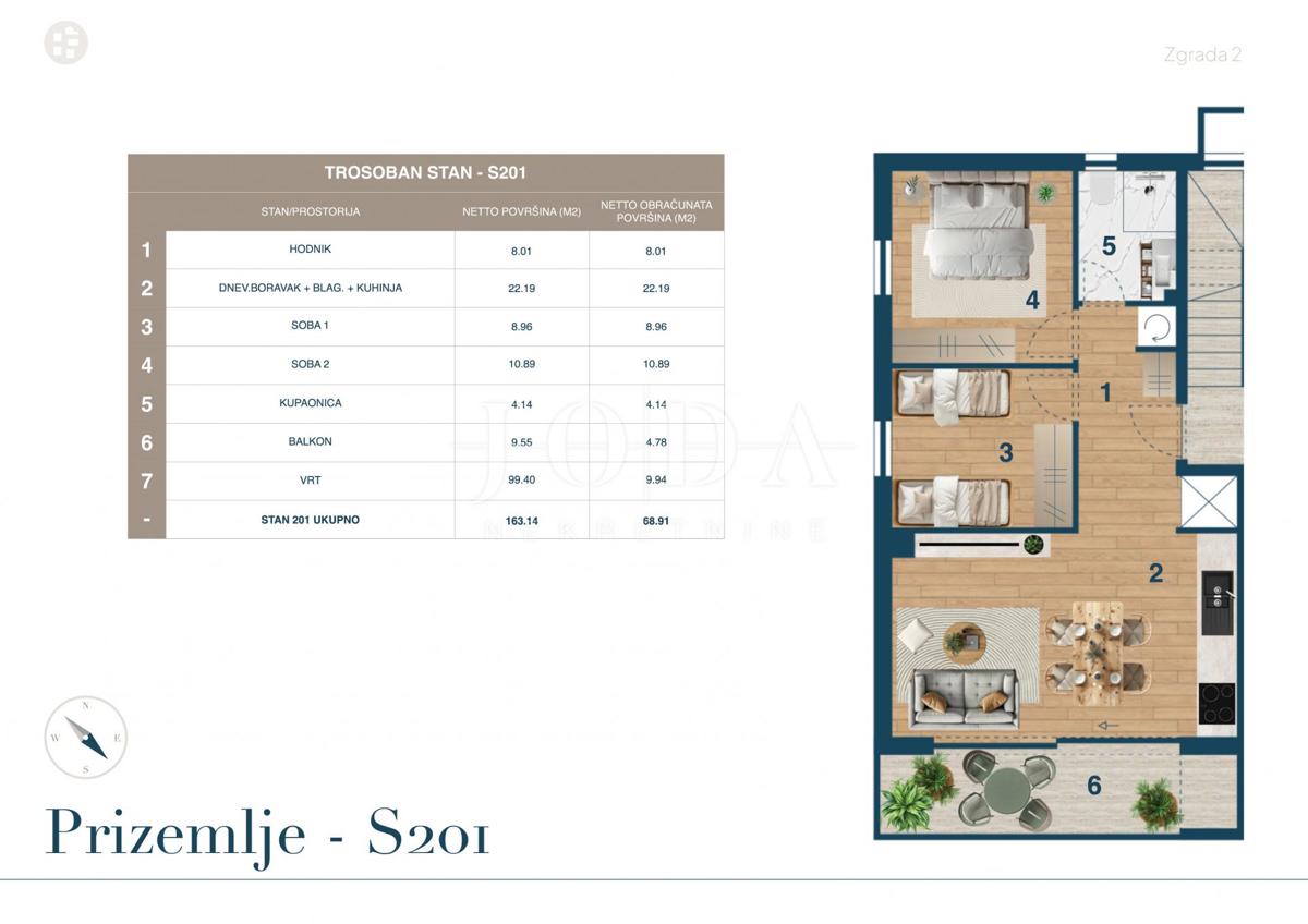 Allogio Novi Vinodolski, 69,87m2