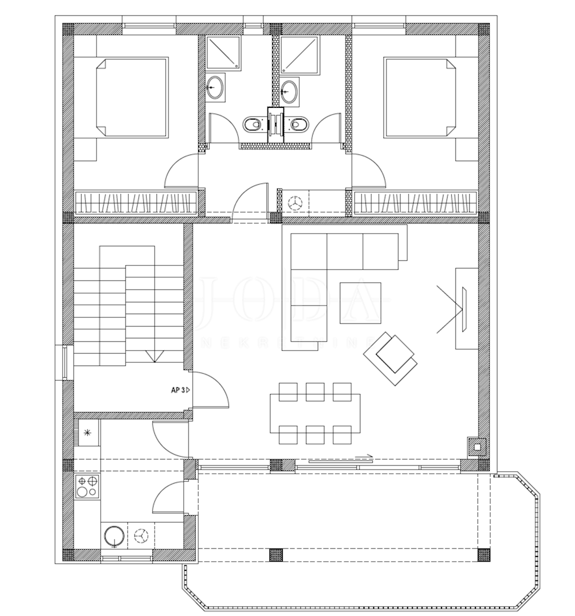 Dramalj, casa recentemente ristrutturata con cinque appartamenti e una piscina