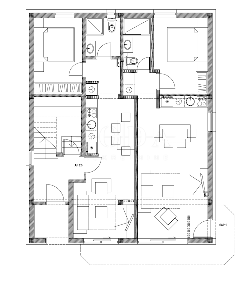 Dramalj, casa recentemente ristrutturata con cinque appartamenti e una piscina