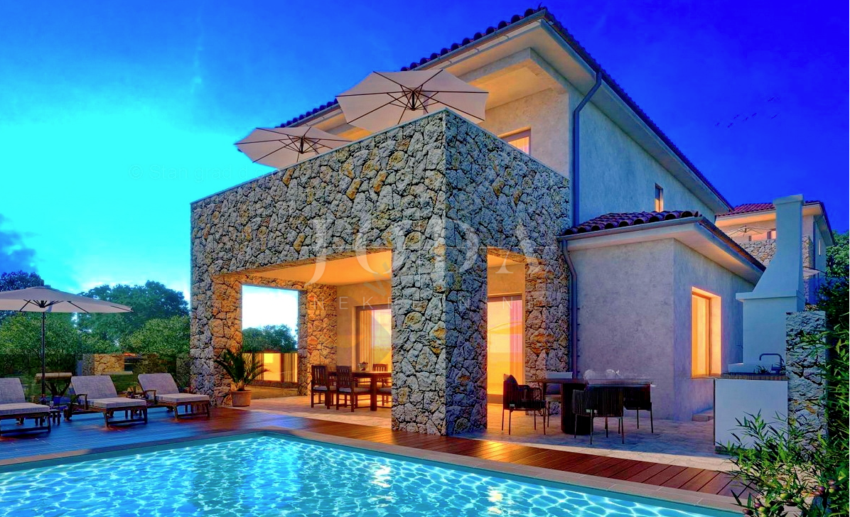 Two detached houses with a project, 100m from the sea! the island of Krk