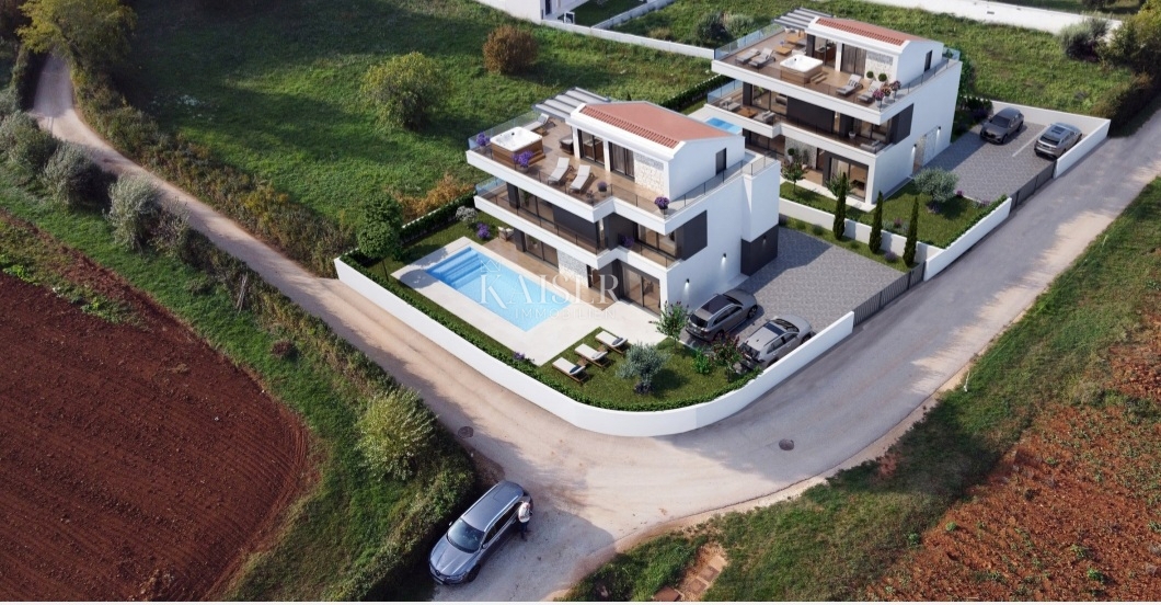 Istria, Parenzo - 4 km, villa con terrazza sul tetto e piscina