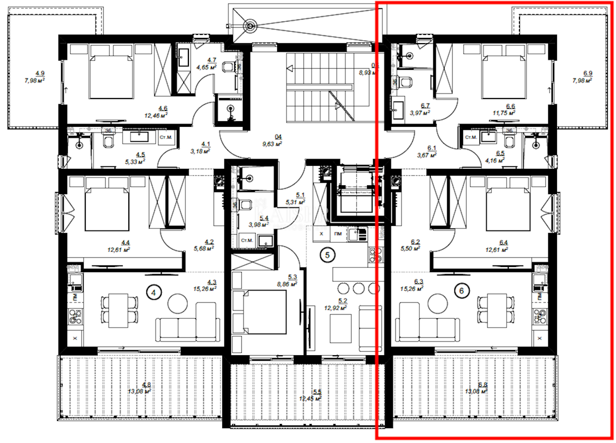 Medolino – Appartamento con 2 camere da letto al 1. piano, 100 m dal mare (43/6)