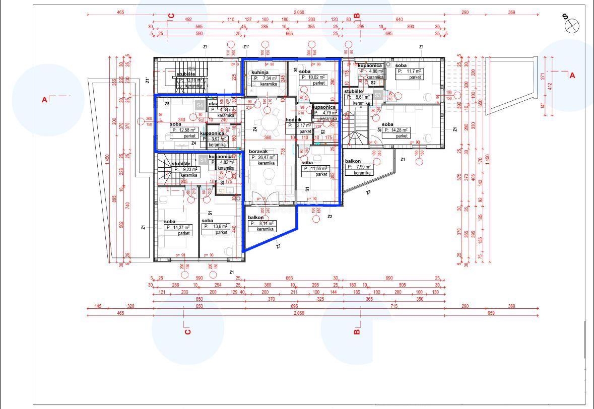 Novi Vinodolski - Appartamento su due piani in una nuova costruzione a 250 m dalla spiaggia (S4)