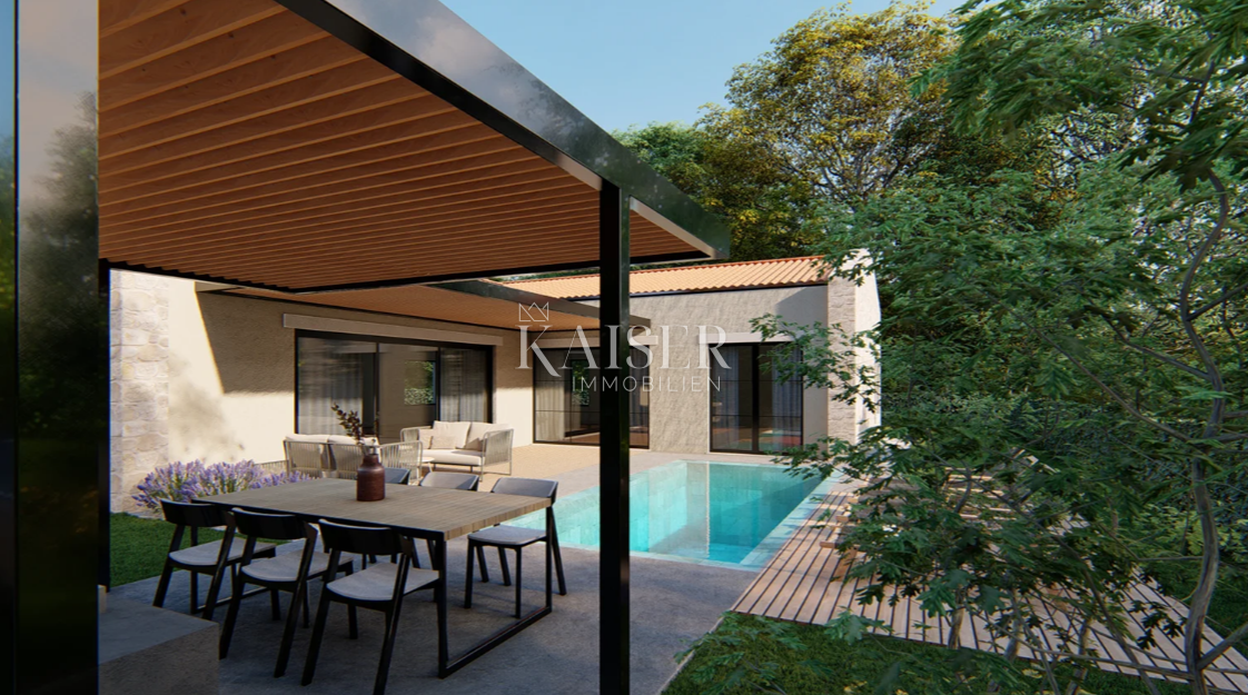 Istria - Parenzo, progetto villa con permesso di costruire