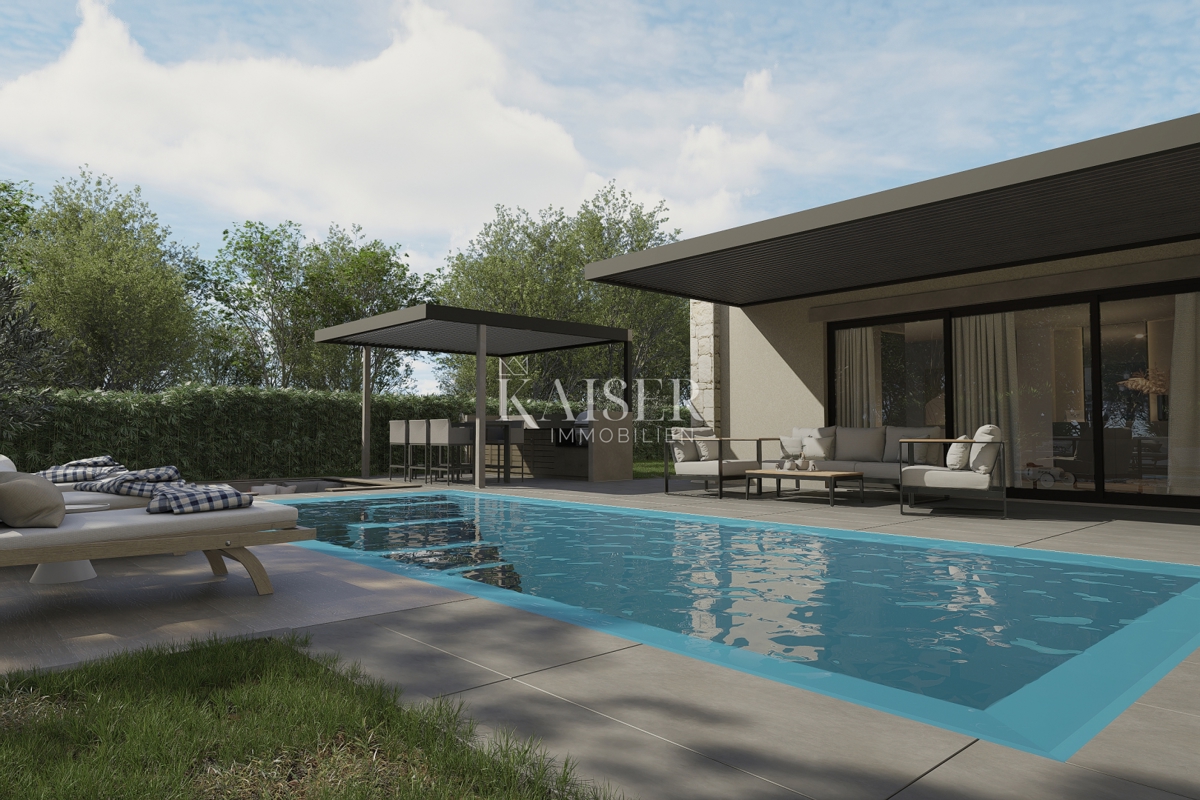 Istria - Parenzo, progetto villa con permesso di costruire