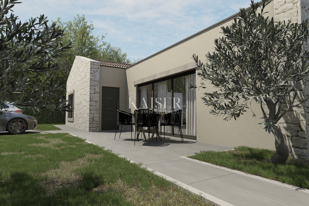 Istria - Parenzo, progetto villa con permesso di costruire