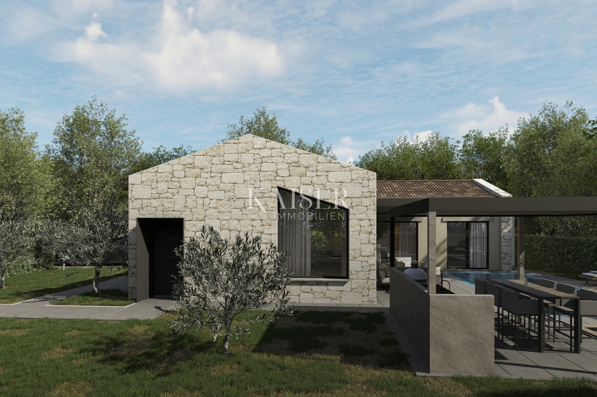 Istria - Parenzo, progetto villa con permesso di costruire