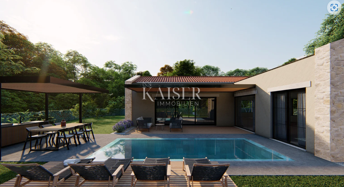 Istria - Parenzo, progetto villa con permesso di costruire