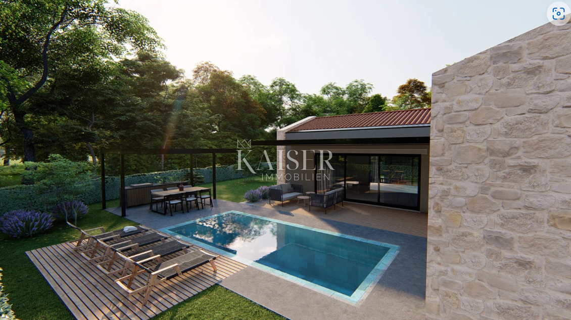 Istria - Parenzo, progetto villa con permesso di costruire