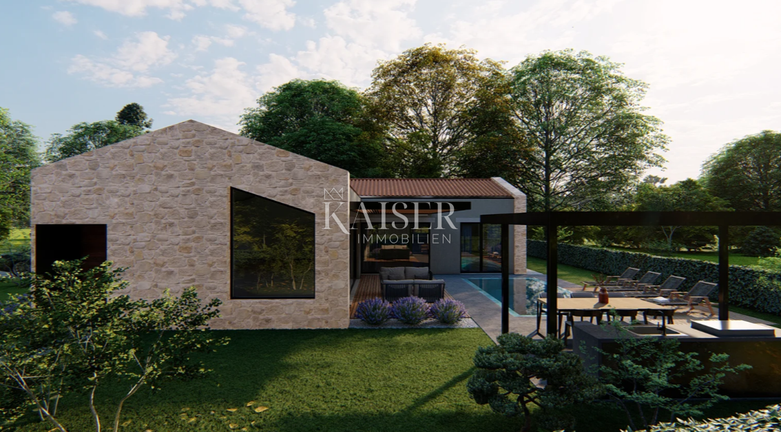Istria - Parenzo, progetto villa con permesso di costruire