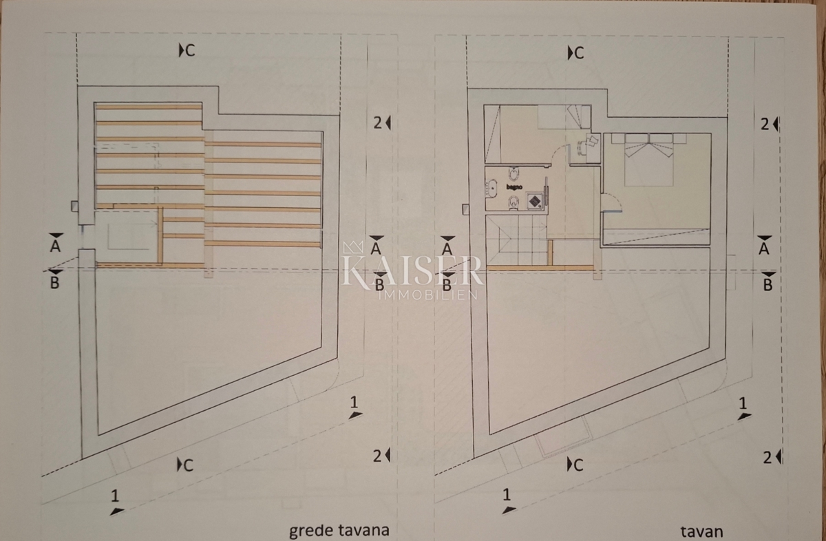 Isola di Cherso e Lussino, Osor, appartamento a tre piani 148 m2