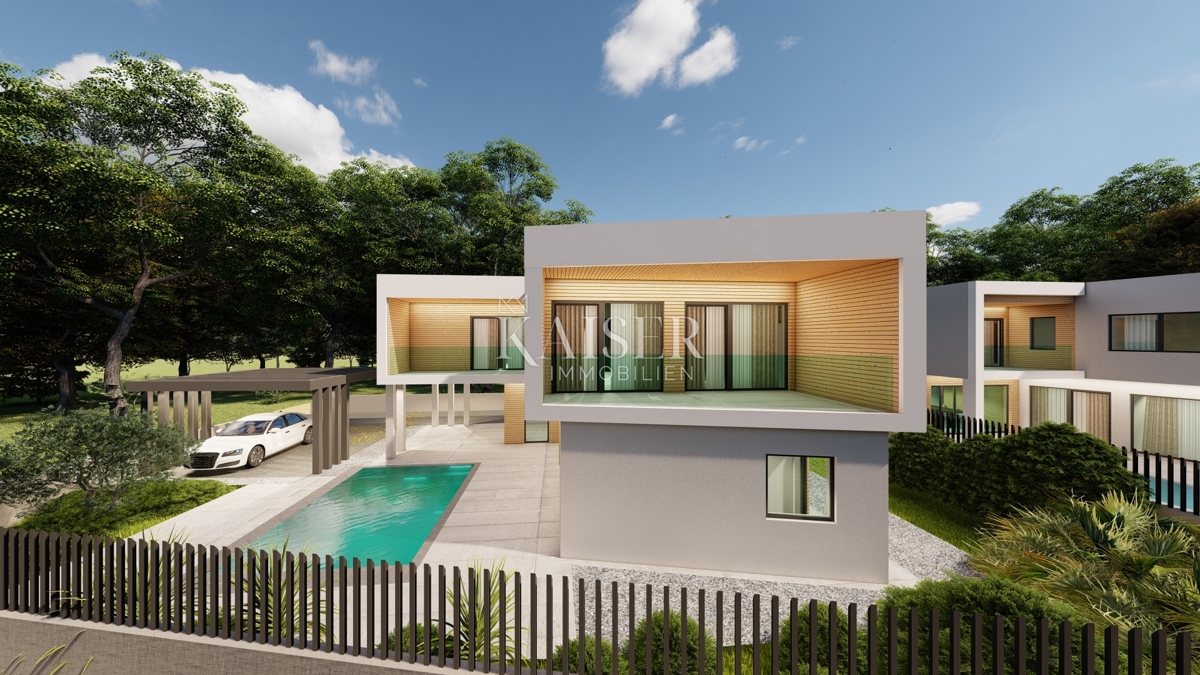 Istria, Pomer - casa 170m2 in fase di costruzione, a 100m dal mare