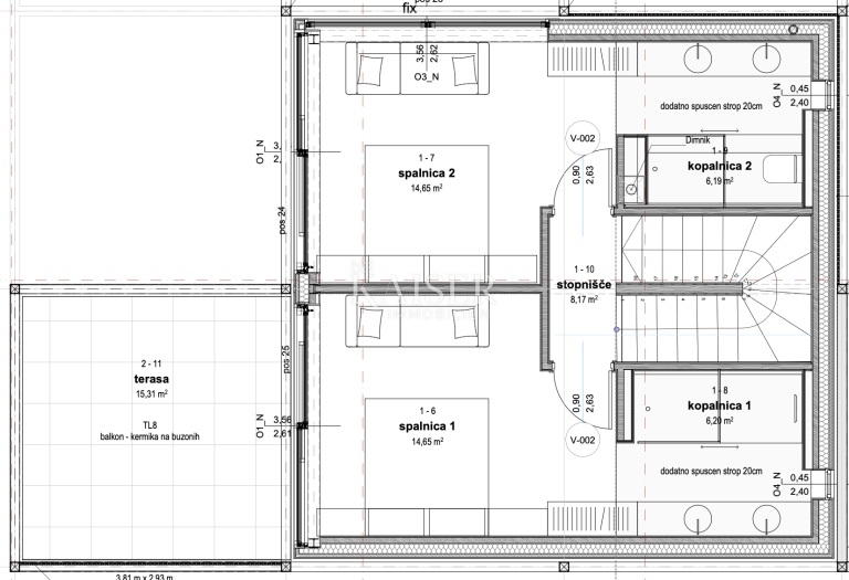 Villa Lovrečica, Umag, 126m2