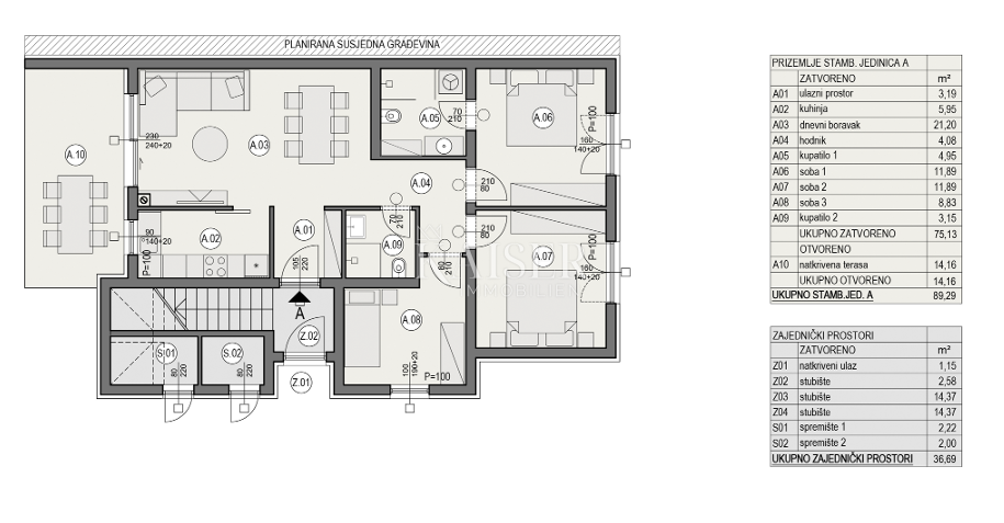 Istria, Pola - moderno appartamento di 90m2 con giardino e due posti auto