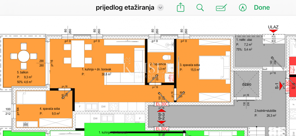 Zara, Diklo, Appartamento di lusso, a 50 m dal mare. 