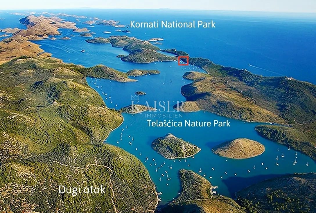 Isola Lunga - Edificio commerciale e residenziale unico nel Parco Naturale di Telašćica sulla spiaggia
