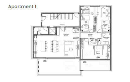 Zara – Zaton | Appartamento al piano terra con giardino, piscina e appartamento