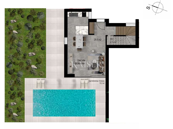 Crikvenica - casa 66m2 con vista mare e piscina