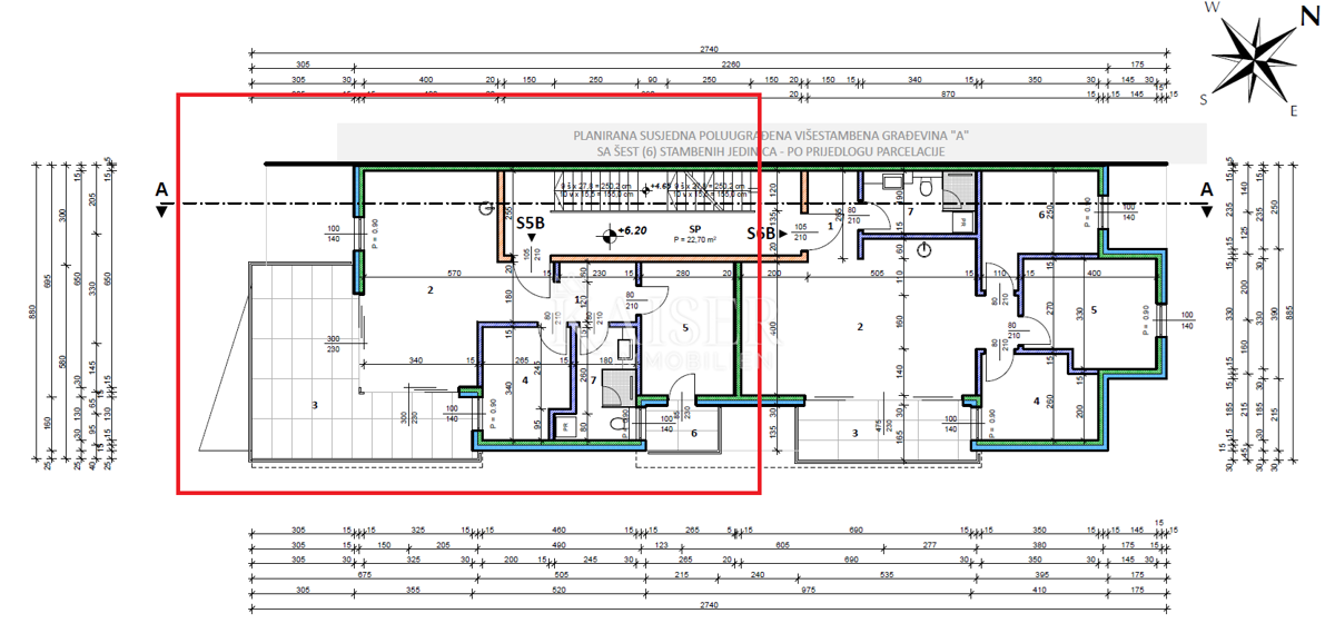 Istria, zona di Umago - appartamento 68m2; vista mare, a 500m dal mare