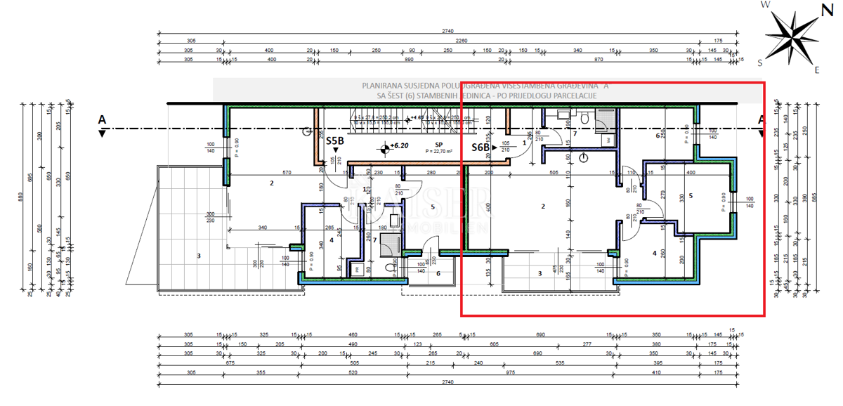 Istria, zona di Umago - appartamento 68m2; vista mare, a 500m dal mare