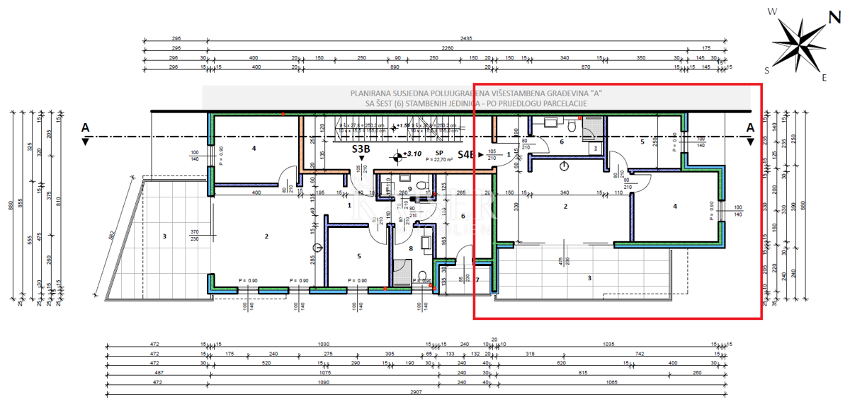 Istria, zona di Umago - appartamento 68m2; vista mare, a 500m dal mare
