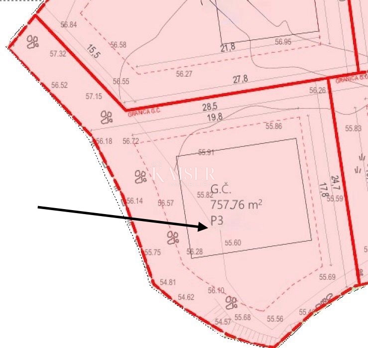 Isola di Krk, Krk, terreno edificabile con vista