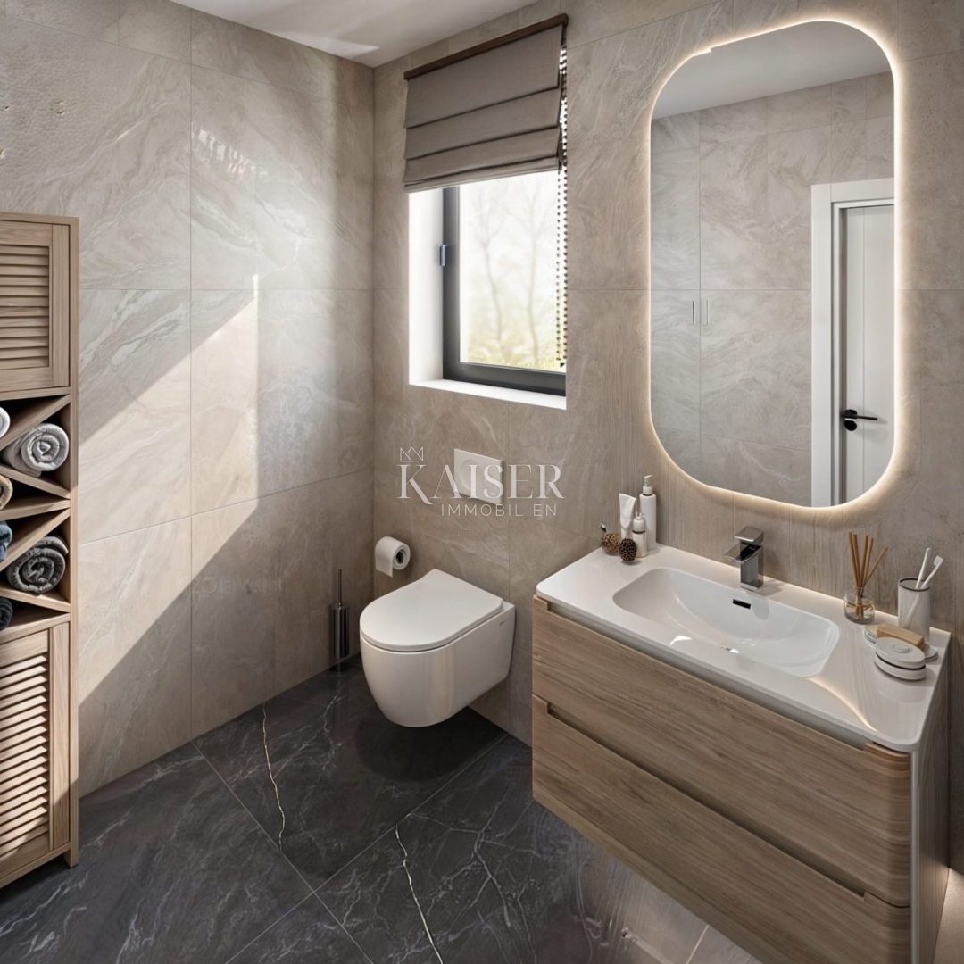 Istria, Verteneglio, moderna casa bifamiliare con piscina