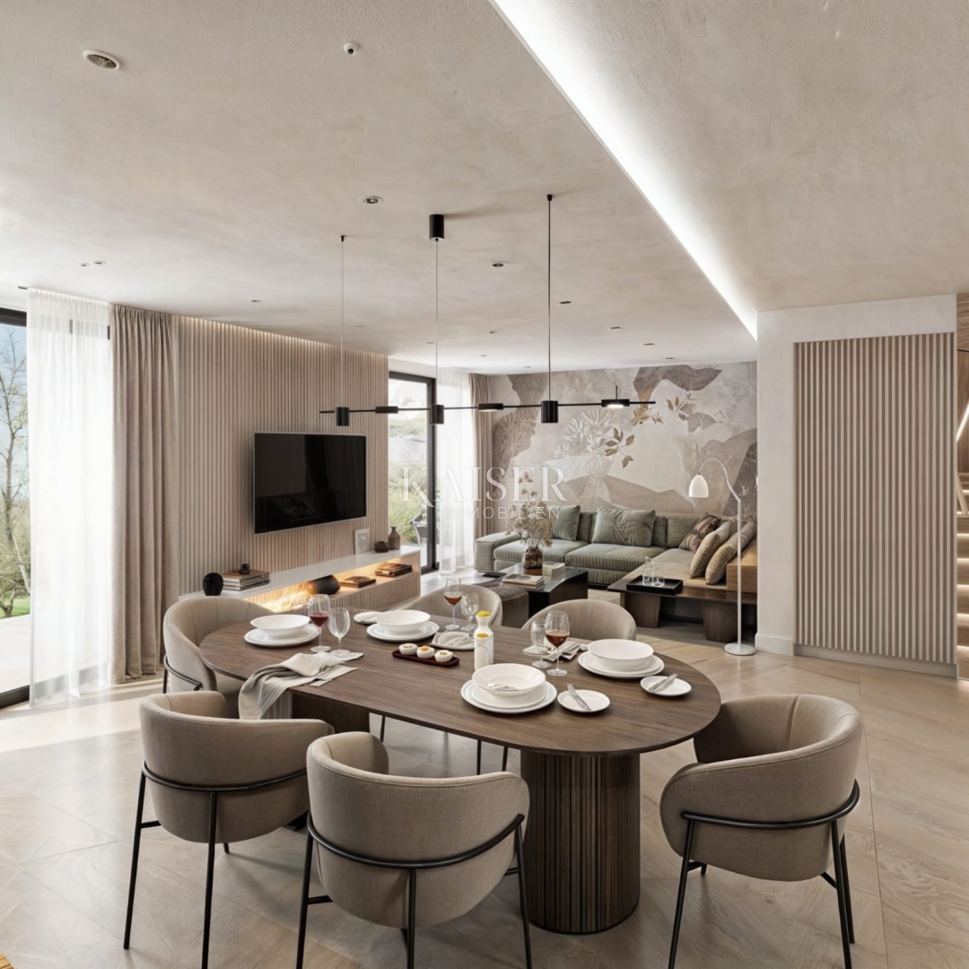 Istria, Verteneglio, moderna casa bifamiliare con piscina