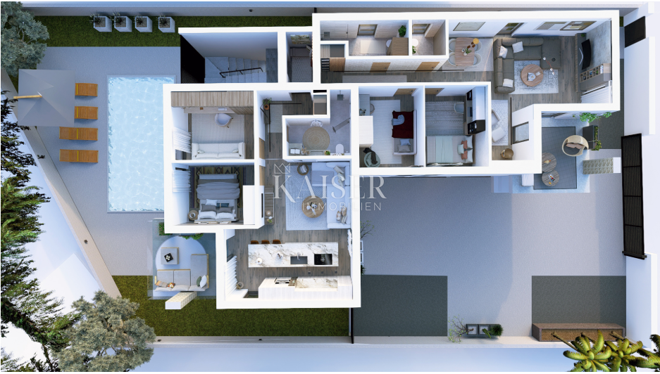 Petrčane - Zara, Attico esclusivo su tutto il piano con terrazza sul tetto