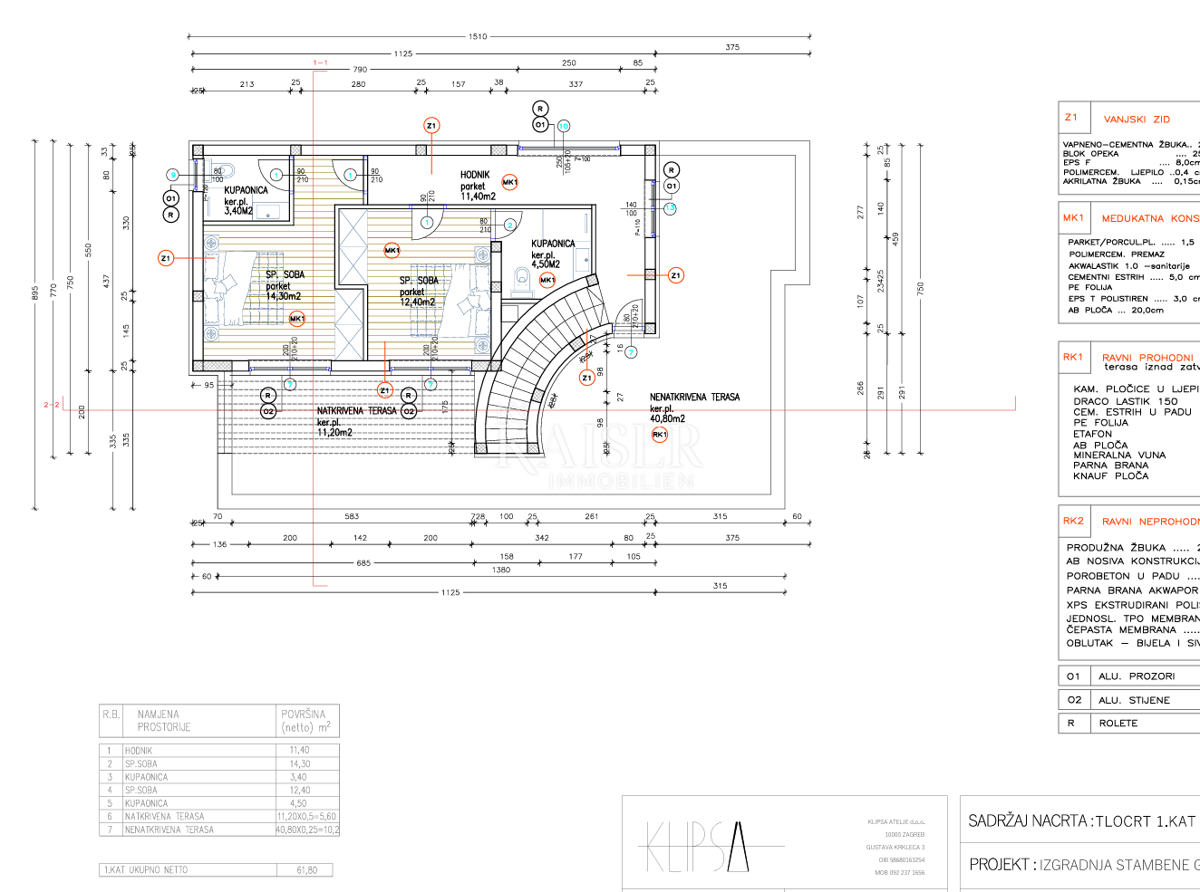 Vodice - Moderna villa a due piani con garage e ampie terrazze