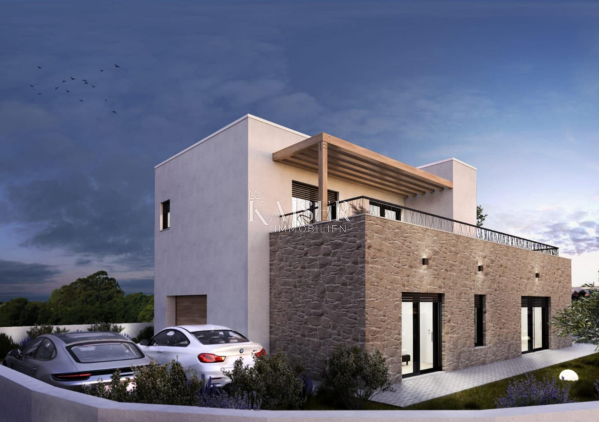 Vodice - Moderna villa a due piani con garage e ampie terrazze