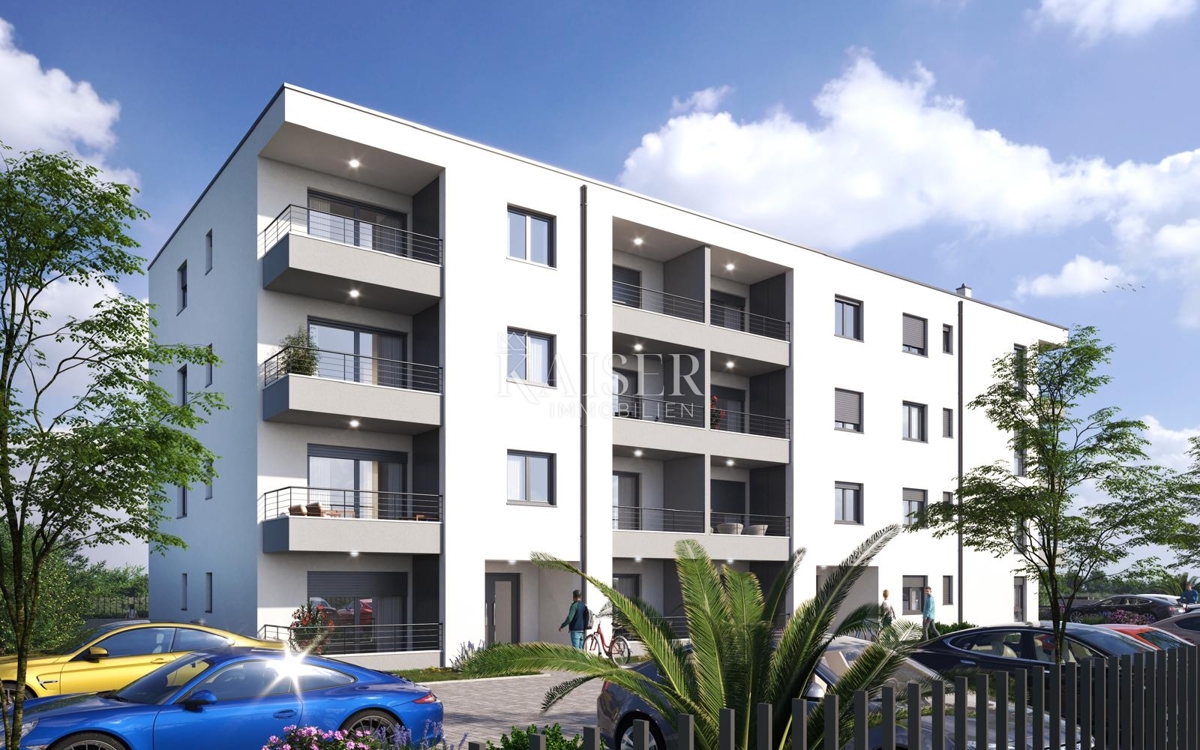 Dražice, nuova costruzione - appartamento 50,45 m2, 1 camera da letto + soggiorno