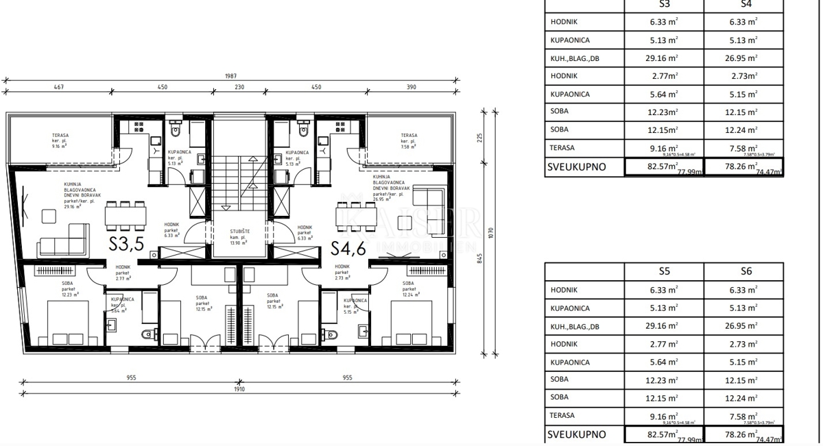 Appartamento Sabunike, Privlaka, 78,26m2