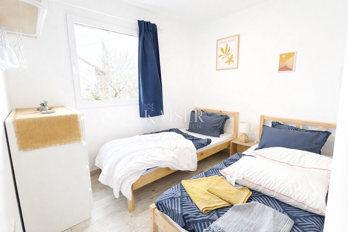 Opatija, Brseč - casa con giardino in centro, 57 m2