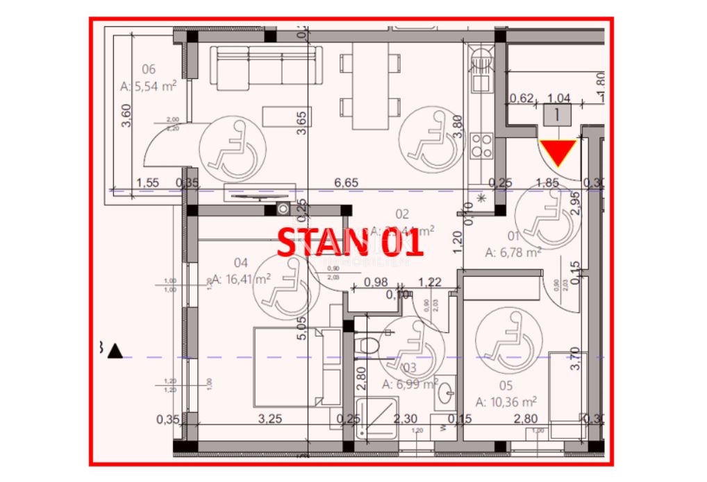 Istria, Pola - moderno appartamento con due camere da letto di 75 m2 in un nuovo edificio