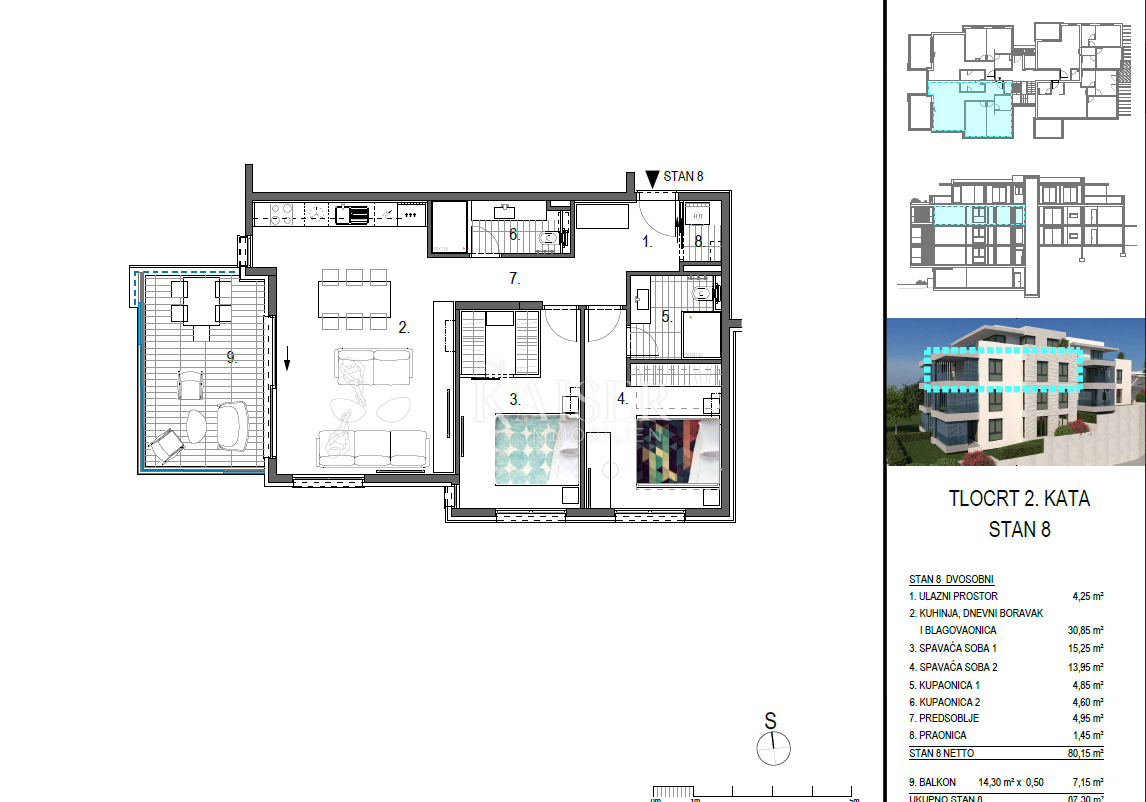 Appartamento Primošten, 83,26m2