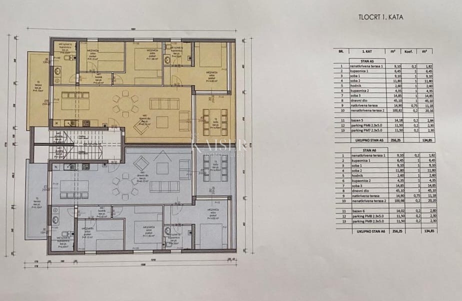 Vinjerac - attico di lusso 134m2, 1a fila al mare