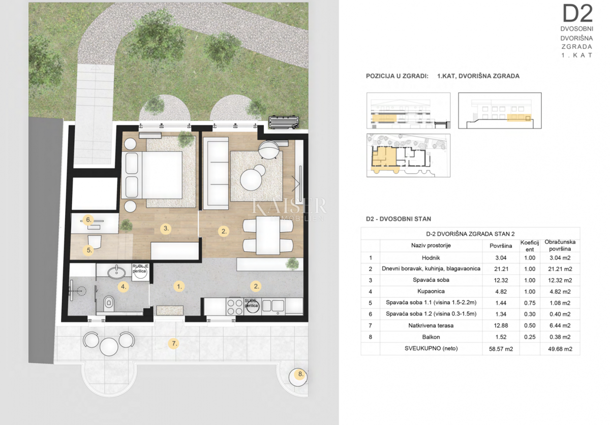 Appartamento Crikvenica, 49,68m2