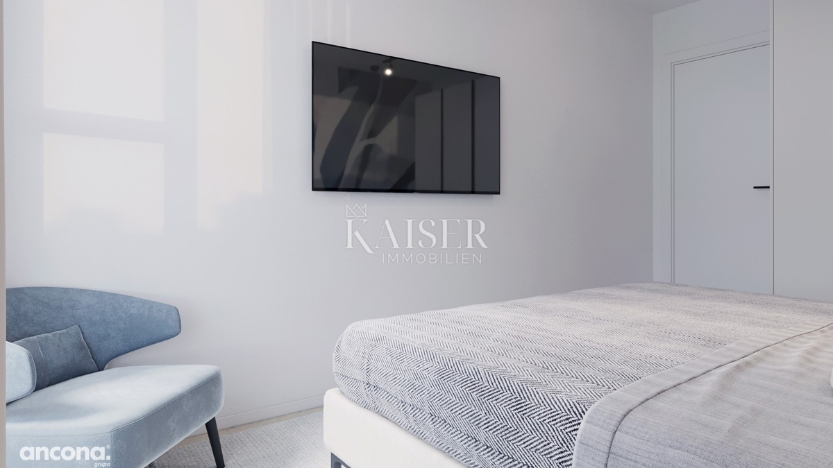 Istria, Umago - appartamento con una camera da letto in una nuova costruzione, 46m2, posizione attraente