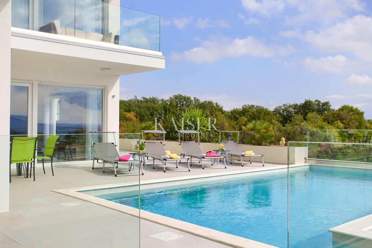 Isola di Krk, dintorni - appartamento moderno 78m2 con piscina