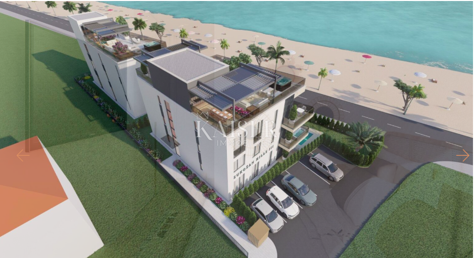 Appartamento a Zara, Sukošan, con terrazza sul tetto, 1 fila al mare